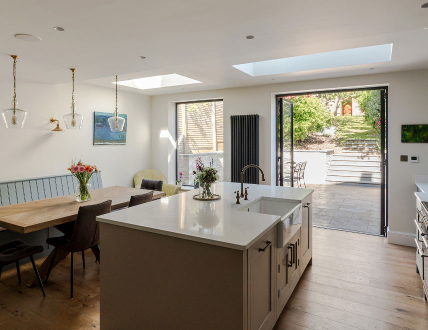 London town house kitchen