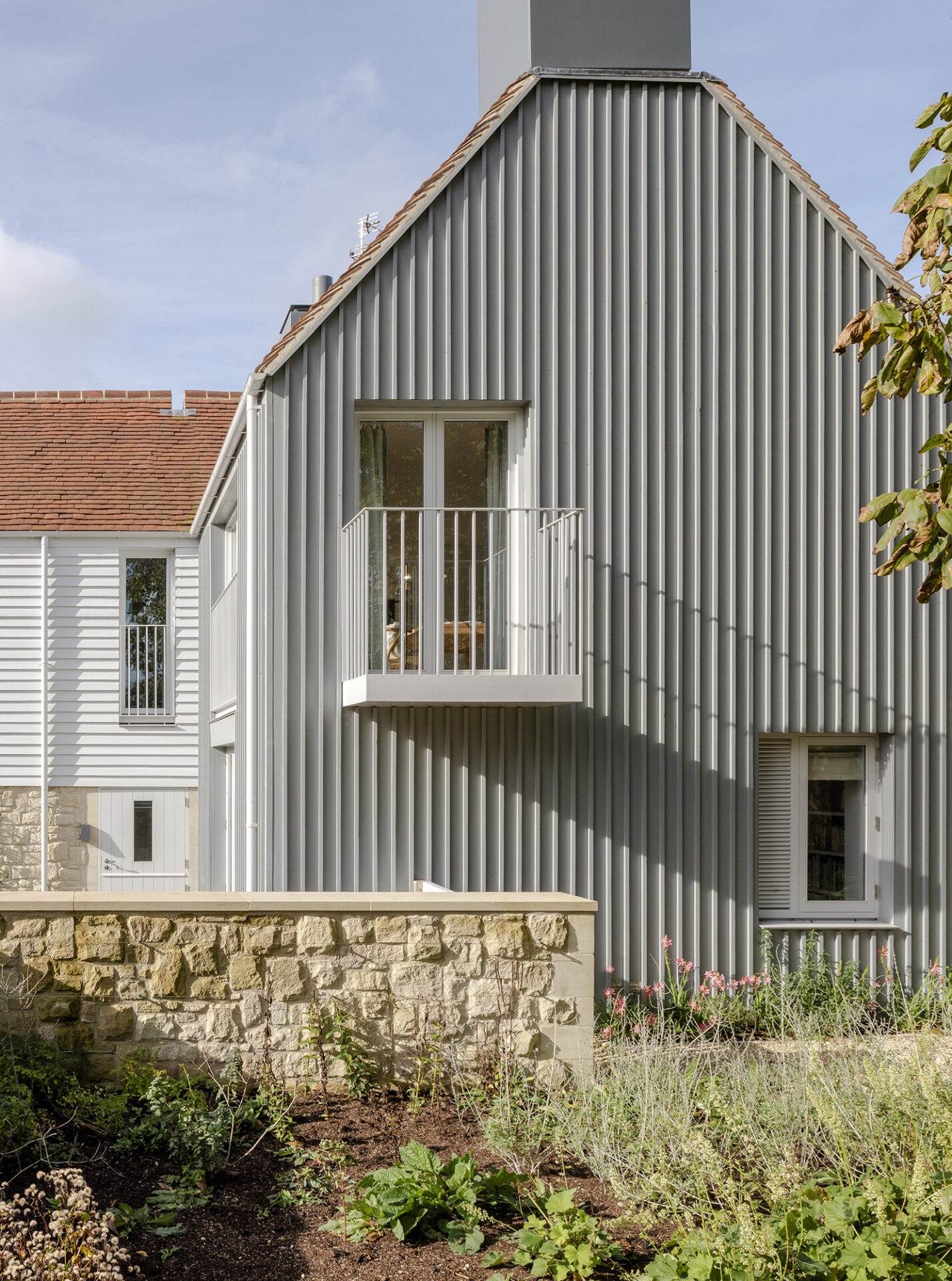 The Farmhouse external with garden wall