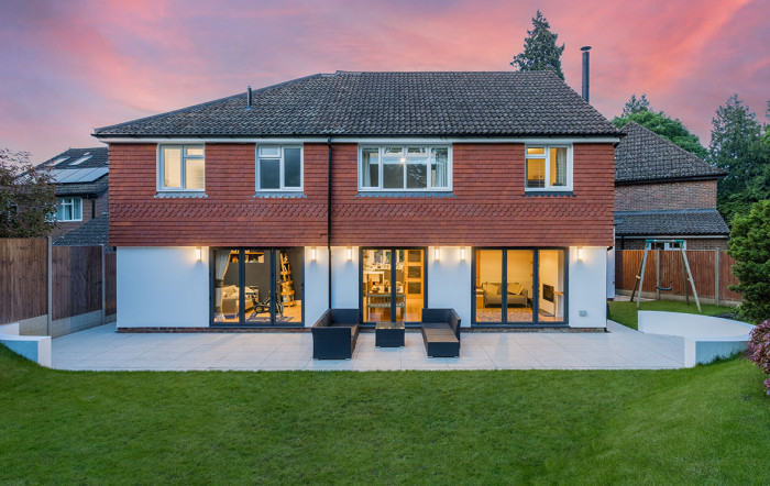 Godalming home external at night