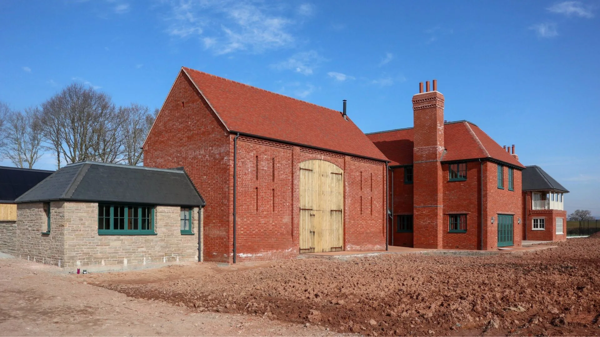 Herefordshire Farmhouse South Elevation Construction Photo