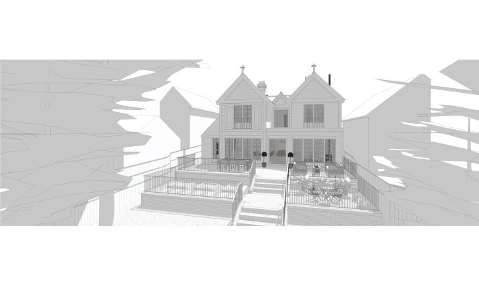 Woking home exterior rear elevation