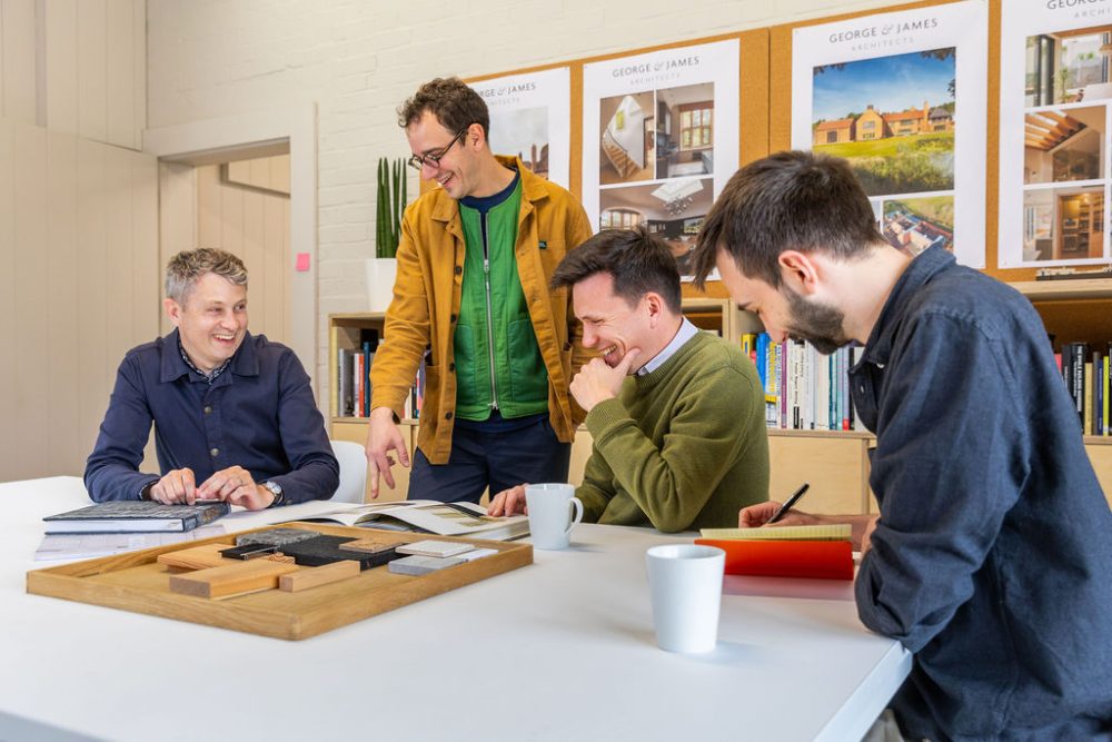 George and James team meeting